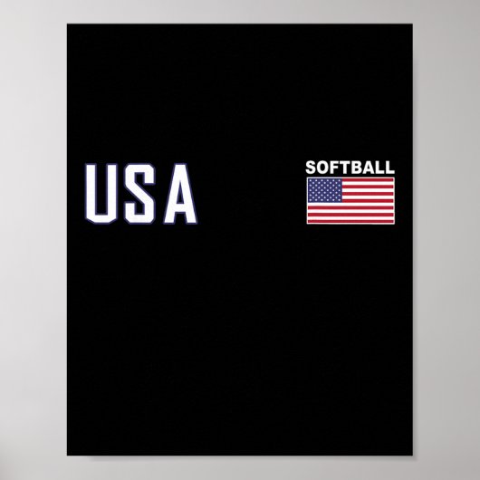 Poster Drapeau Usa Équipement Équipe Softll Femmes Hommes (Devant)