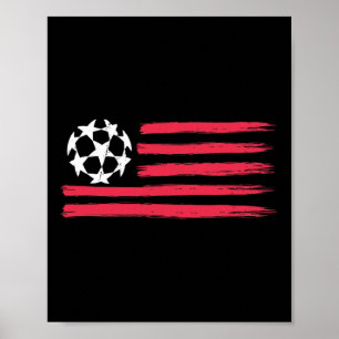 Poster Drapeau Usa Football Ll Cool Équipement Hommes Fem