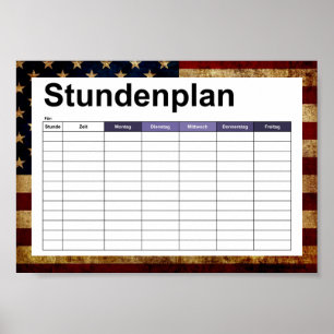 Poster Drapeau USA / Grunge