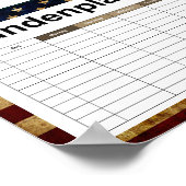 Poster Drapeau USA / Grunge (Coin)