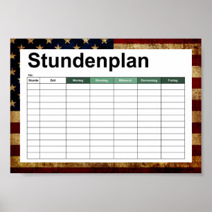 Poster Drapeau USA / Grunge