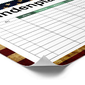 Poster Drapeau USA / Grunge (Coin)