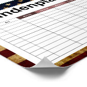 Poster Drapeau USA / Grunge (Coin)