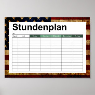 Poster Drapeau USA / Grunged