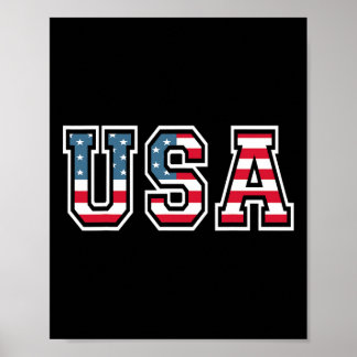 Poster Drapeau Usa Patriotique 4 Juillet Pour Hommes Femm