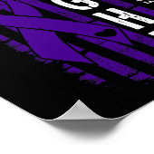 Poster Drapeau Usa Perdu Ribbon Violet Combattre Epilepsi (Coin)