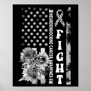 Poster Drapeau Usa Tournesol Christian Bourgogne Cerveau 