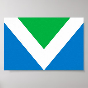 Poster Drapeau végan international