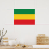 Poster Drapeau vert, or (jaune) et rouge (Cuisine)