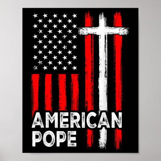 Poster Drapeau vintage Américain Catholicisme premier nom (Devant)