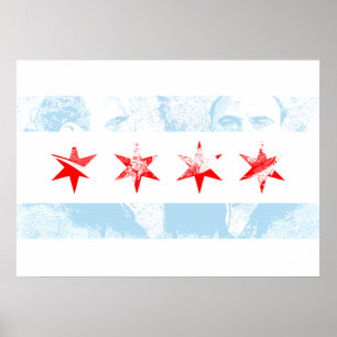 Poster Drapeau vintage d'Al Capone de Chicago