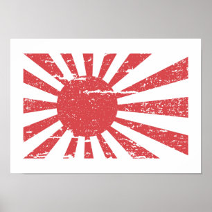 Poster Drapeau vintage de la marine japonaise