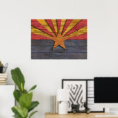 Poster Drapeau vintage de l'Arizona (Bureau à domicile)