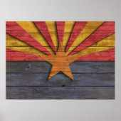 Poster Drapeau vintage de l'Arizona (Devant)