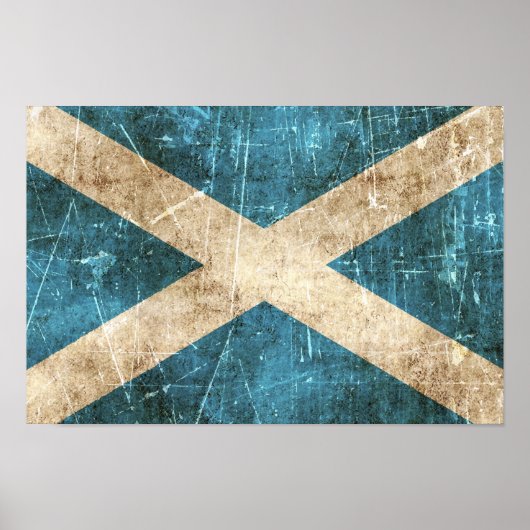 Poster Drapeau vintage de l'Ecosse (Devant)