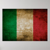 Poster Drapeau vintage de l'Italie (Devant)