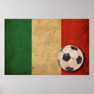 Poster Drapeau vintage de l'Italie