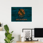 Poster Drapeau vintage de l'Oklahoma (Bureau à domicile)