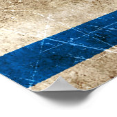 Poster Drapeau vintage d'Israël (Coin)