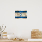 Poster Drapeau vintage d'Israël (Cuisine)