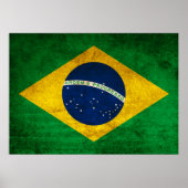 Poster drapeau vintage du Brésil (Devant)