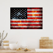 Poster Drapeau Vintage patiné (Cuisine)