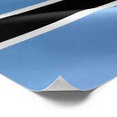 Poster Drapeau Waving BOTSWANA - (Coin)