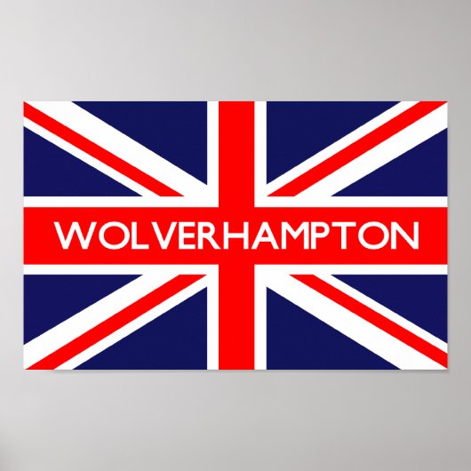 Poster Drapeau Wolverhampton UK (Devant)
