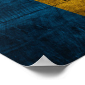 Poster Drapeau Wood St. Vincent & Grenadines (Coin)