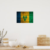 Poster Drapeau Wood St. Vincent & Grenadines (Cuisine)