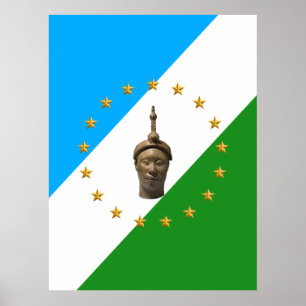 Poster Drapeau Yoruba Oduduwa Nation yoruba