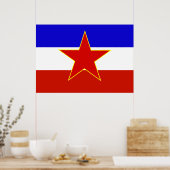 Poster Drapeau Yougoslavie (Cuisine)