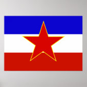 Poster Drapeau Yougoslavie (Devant)
