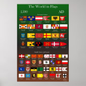 Poster Drapeaux 1500 AD du monde (Devant)