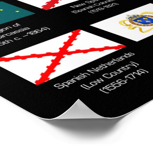 Poster Drapeaux 1700 AD du monde (Coin)