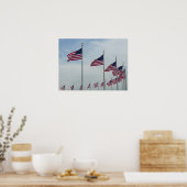 Poster Drapeaux américains au Washington Monument (Cuisine)