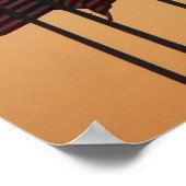 Poster Drapeaux au coucher du soleil American Patriotic U (Coin)