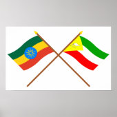 Poster Drapeaux croisés Éthiopie et Somalie (Devant)