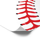 Poster Drapeaux de baseball Ball Bunting Red Photo Annive (Coin)