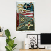 Poster Drapeaux de bataille célèbres Union - Plaque 1 - (Bureau à domicile)