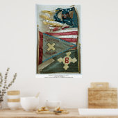 Poster Drapeaux de bataille célèbres Union - Plaque 1 - (Cuisine)
