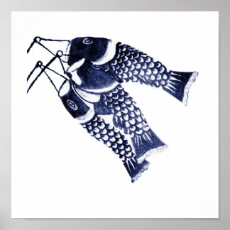 Poster Drapeaux de Koi
