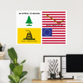 Poster Drapeaux De La Révolution Américaine (Bureau à domicile)