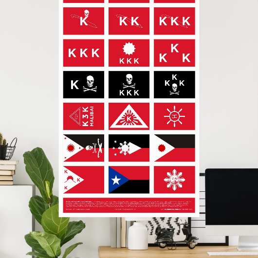 Poster Drapeaux de la révolution philippine - Géant (Bureau à domicile)