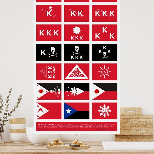 Poster Drapeaux de la révolution philippine - Géant (Cuisine)