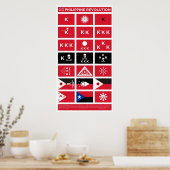 Poster Drapeaux de la révolution philippine - Moyen (Cuisine)