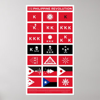 Poster Drapeaux de la révolution philippine - Petits
