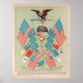 Poster Drapeaux de l'histoire américaine (1901) Historiqu (Devant)