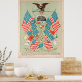Poster Drapeaux de l'histoire américaine (1901) Historiqu (Cuisine)