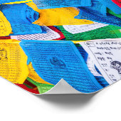 Poster Drapeaux de prière tibétains colorés - Tibet (Coin)